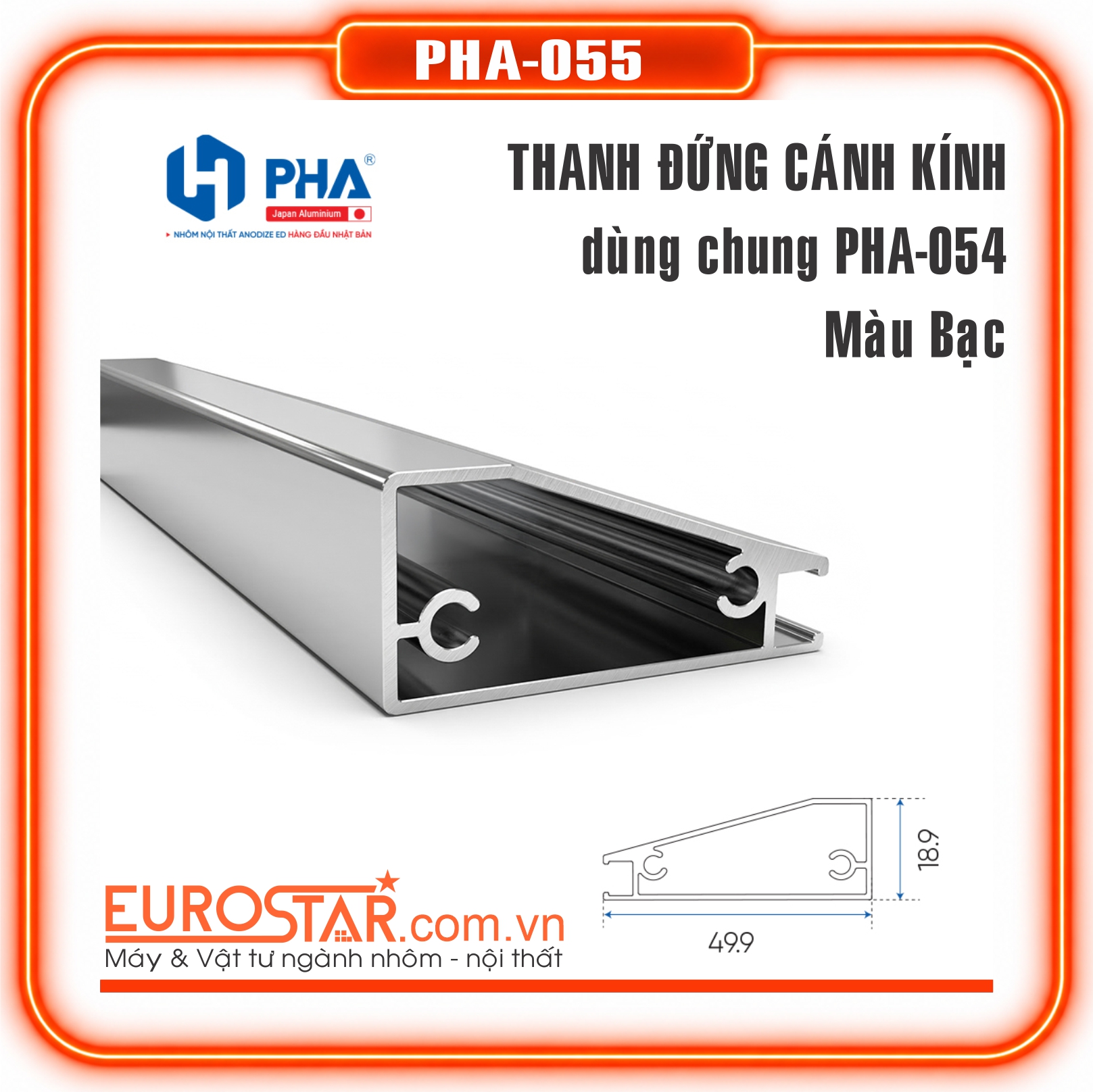 Thanh Đứng Cánh Kính Có Khe