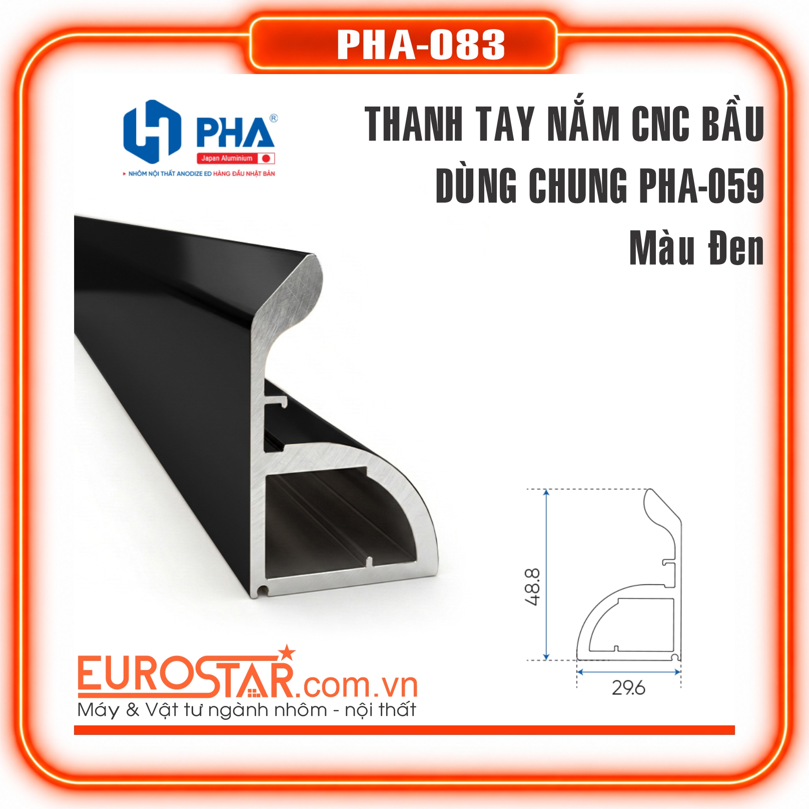 Thanh Tay Nắm CNC Dạng Bầu Thanh Tay Nắm CNC Dạng Bầu