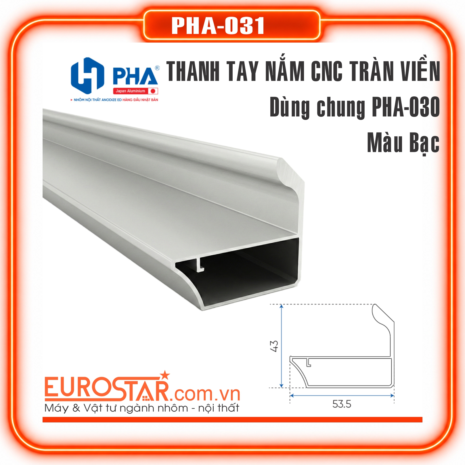Tay Nắm Bản Lớn Liền Khối