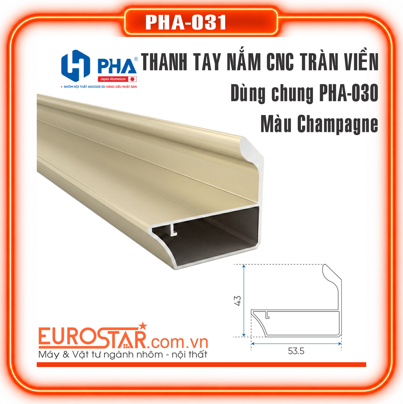 Tay Nắm Bản Lớn Liền Khối