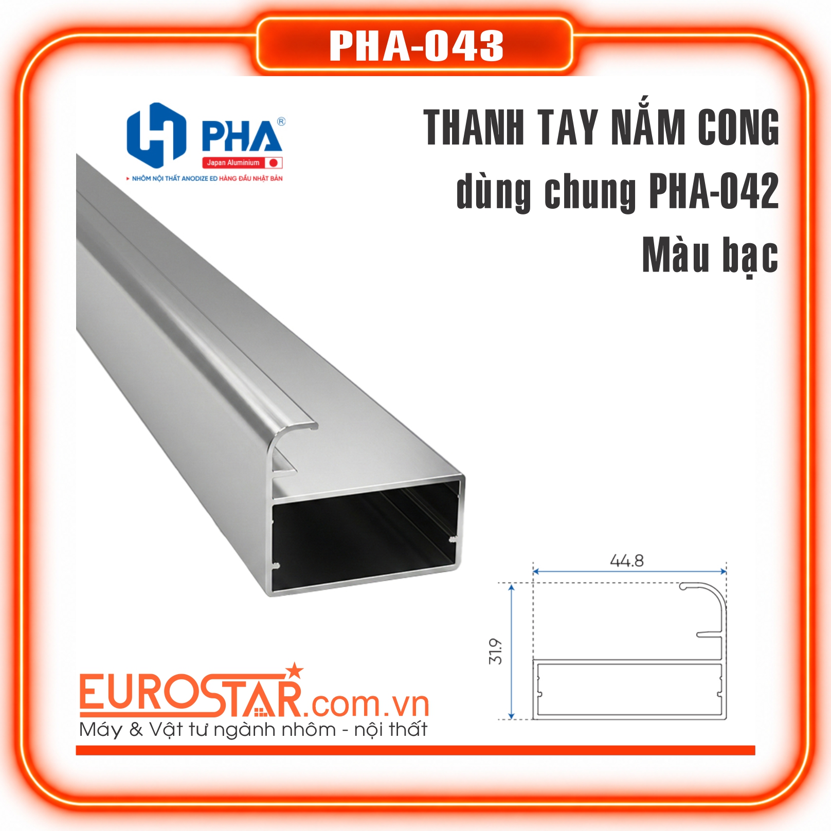 Thanh Tay Nắm Cong Liền Khối Thanh Tay Nắm Cong Liền Khối