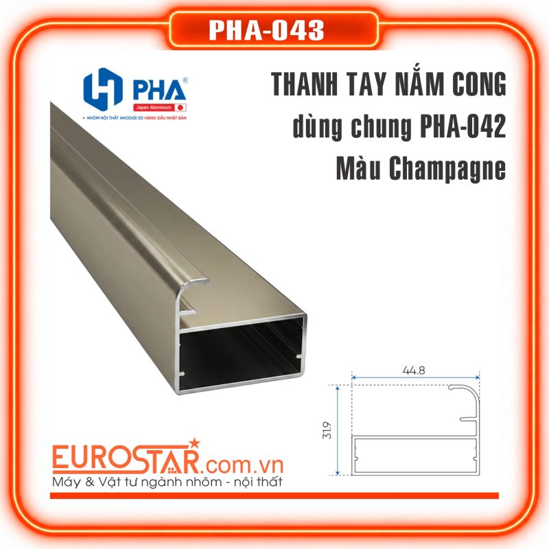 Thanh Tay Nắm Cong Liền Khối
