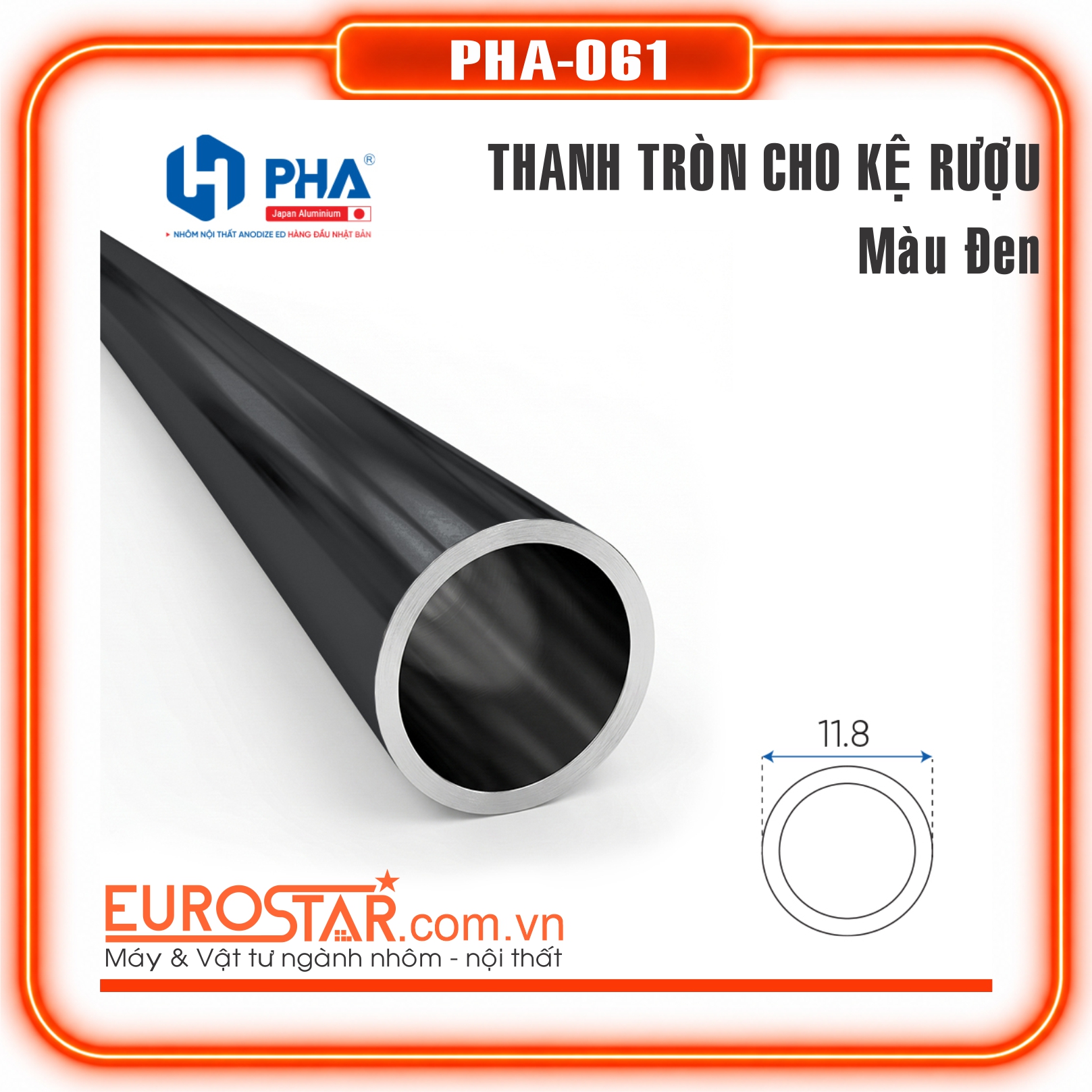 Thanh Dọc Tròn Cho Kệ Rượu