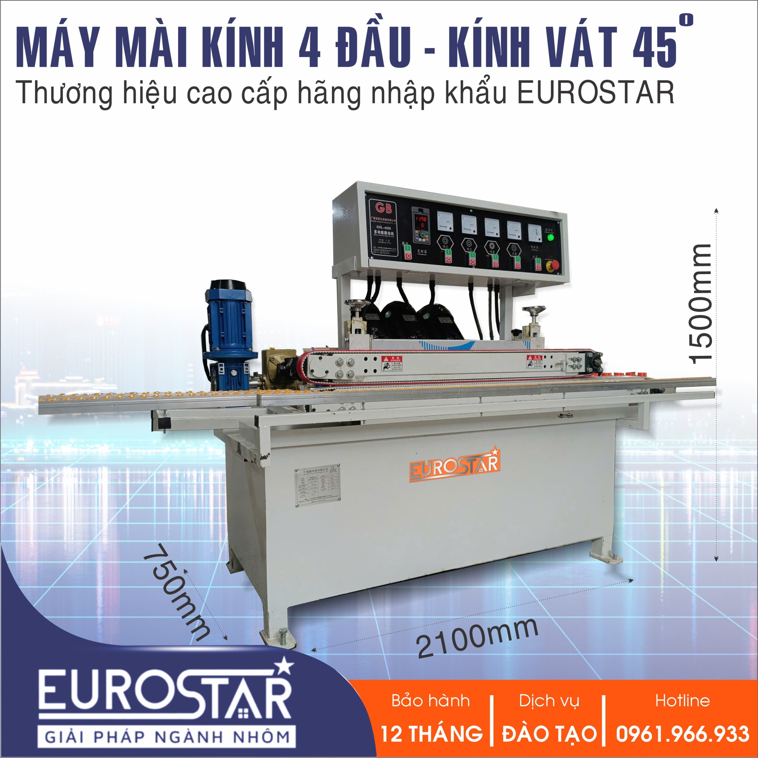Máy Mài Kính Vát 45 Độ